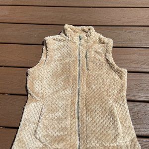NWT Women's Calvin Klein Plush Teddy Vest in Tan